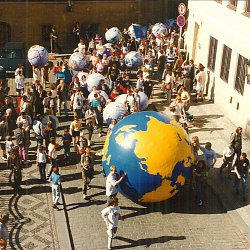 Zahájení programu GLOBE v ČR, Praha Kampa 1995.